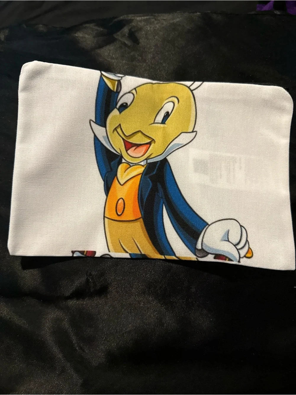 Jiminy Cricket Makeup Bag